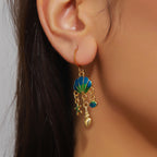 Seashell Charm Hoop Earrings