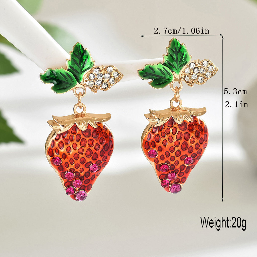 Strawberry Dangle Earrings
