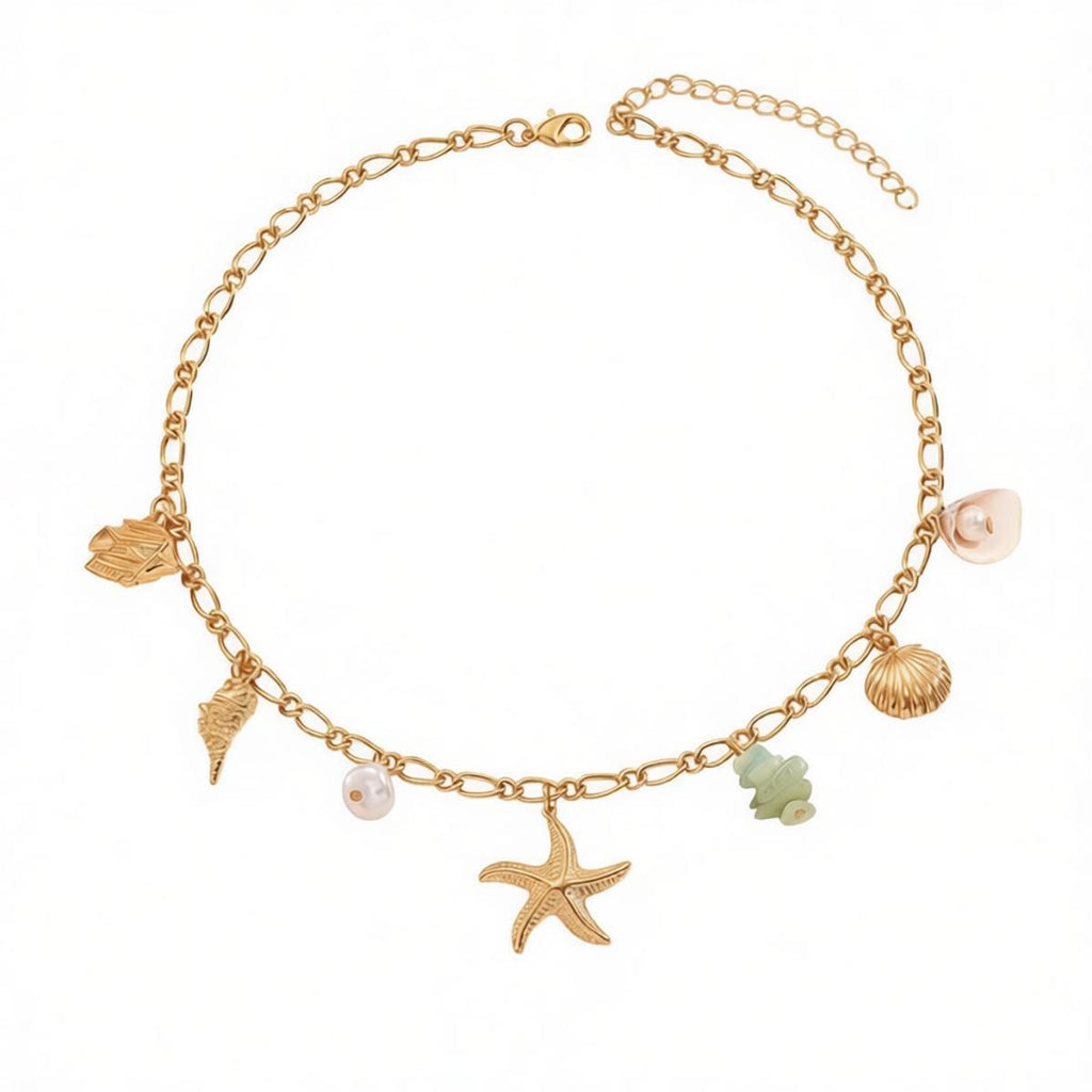 Marine Charm Pendant Necklace with Alloy Chain