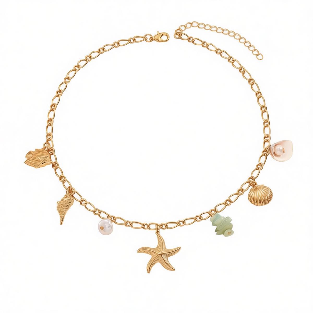 Marine Charm Pendant Necklace with Alloy Chain